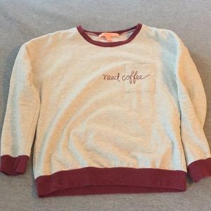 Rebellious One Sweaters - “Need coffee” soft crew neck sweater Rebellious One Sweaters - “Need coffee” soft crew neck sweater